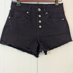 BlankNyc black cutoff high waisted shorts